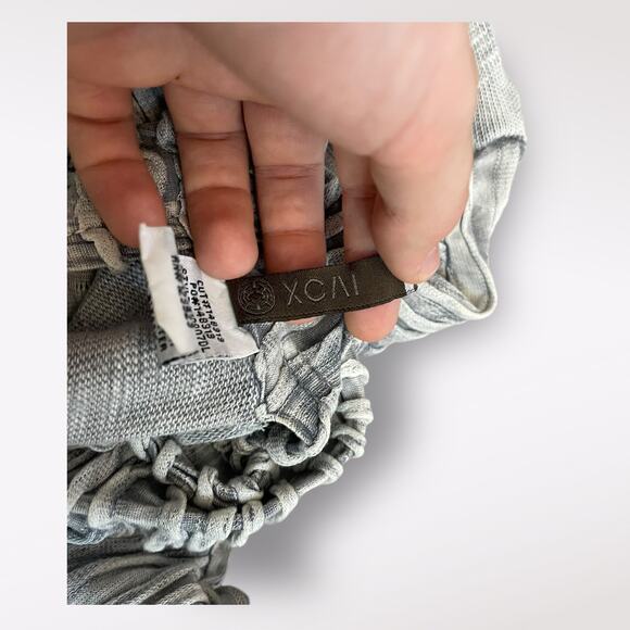 XCVI Gray Open Front Cardigan Textured Pockets Long Sleeve Size L - Picture 2 of 9